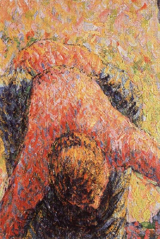Detail of Pick  Apples, Camille Pissarro